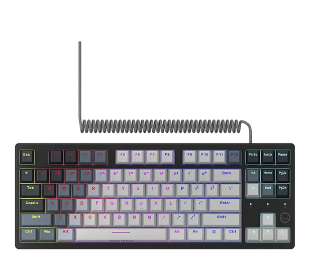 Lorgar Azar 514TKL RGB Biała LRG-GK514TKL-WH-US - 1326963 - zdjęcie 2
